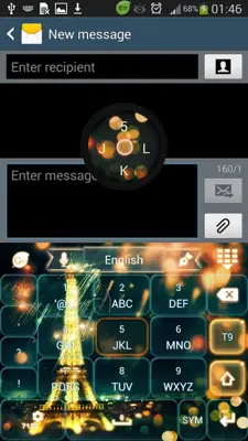 GO Keyboard Eiffel Paris Glow android App screenshot 1