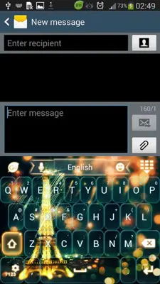 GO Keyboard Eiffel Paris Glow android App screenshot 3