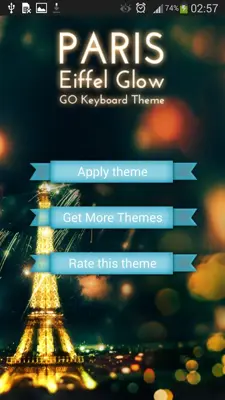 GO Keyboard Eiffel Paris Glow android App screenshot 5